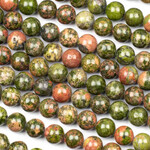 Unakite 10mm Round Bead Strand