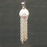 Silver Plated Chain Tassel w/6mm Ball Nickel-Free