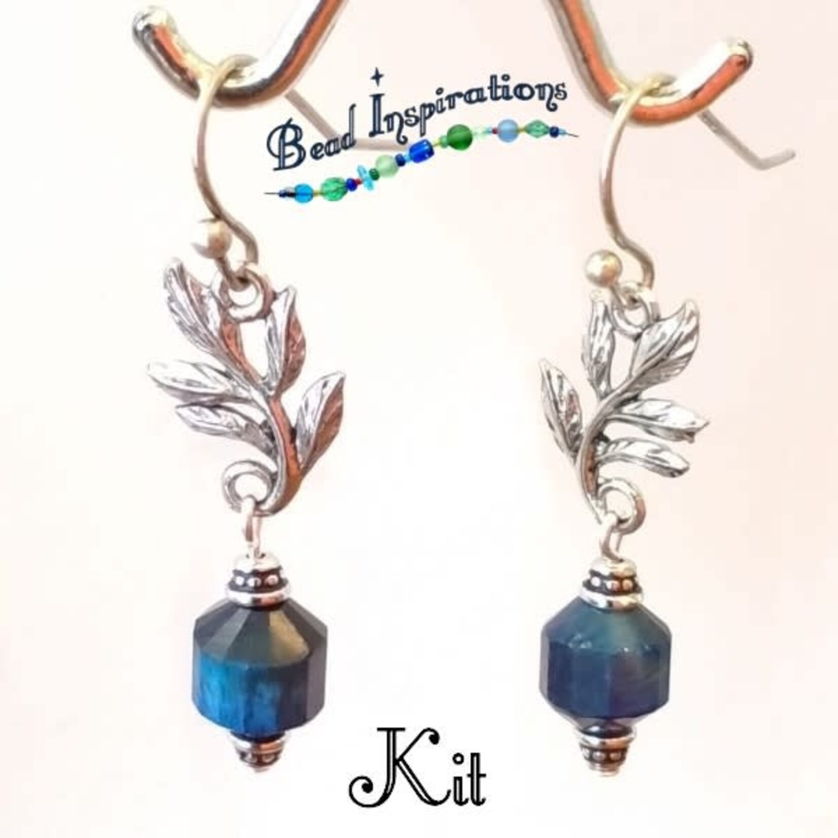 Bead Inspirations A New Leaf Blue Tiger Earring Kit