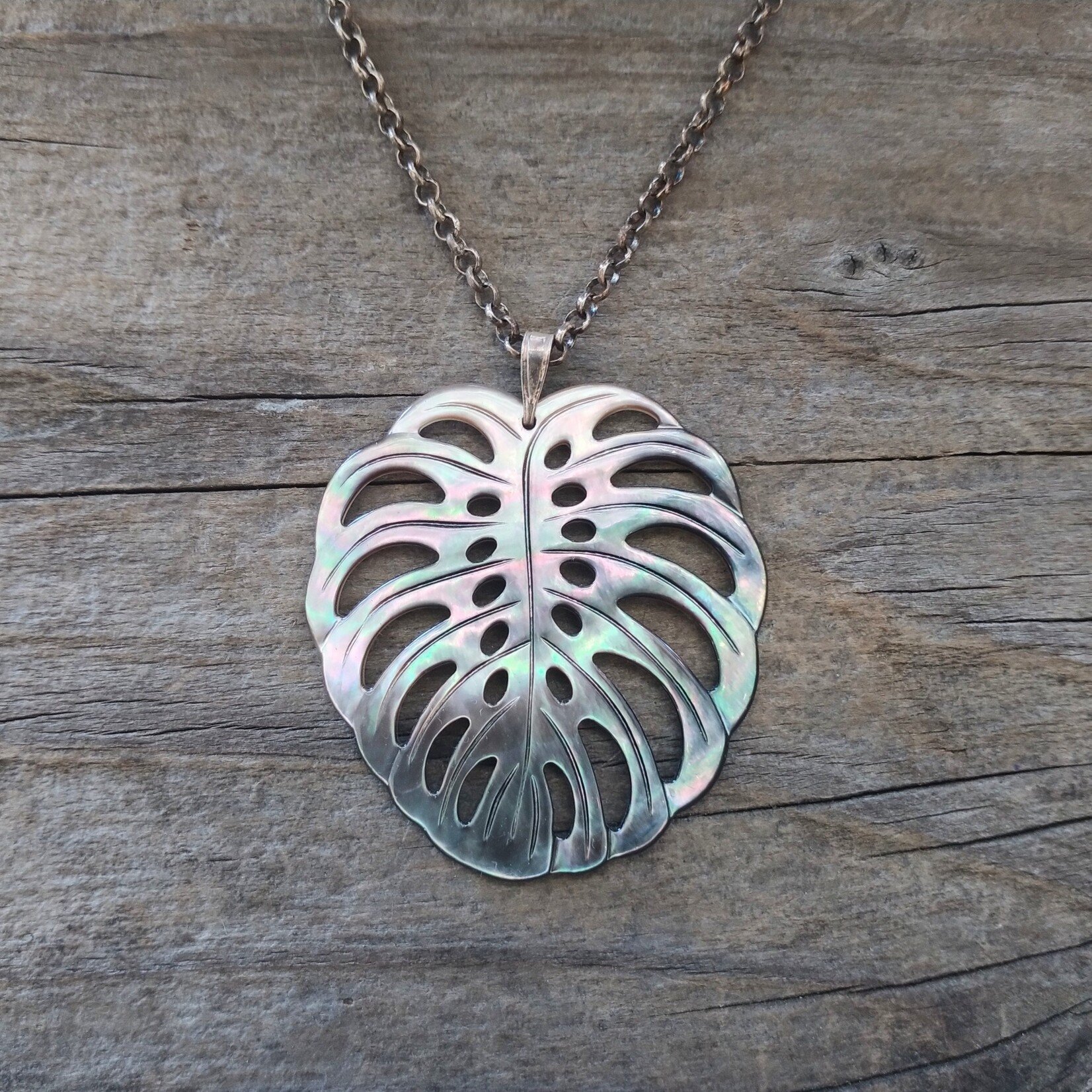 Monstera Sterling Silver Necklace - Ready to Wear