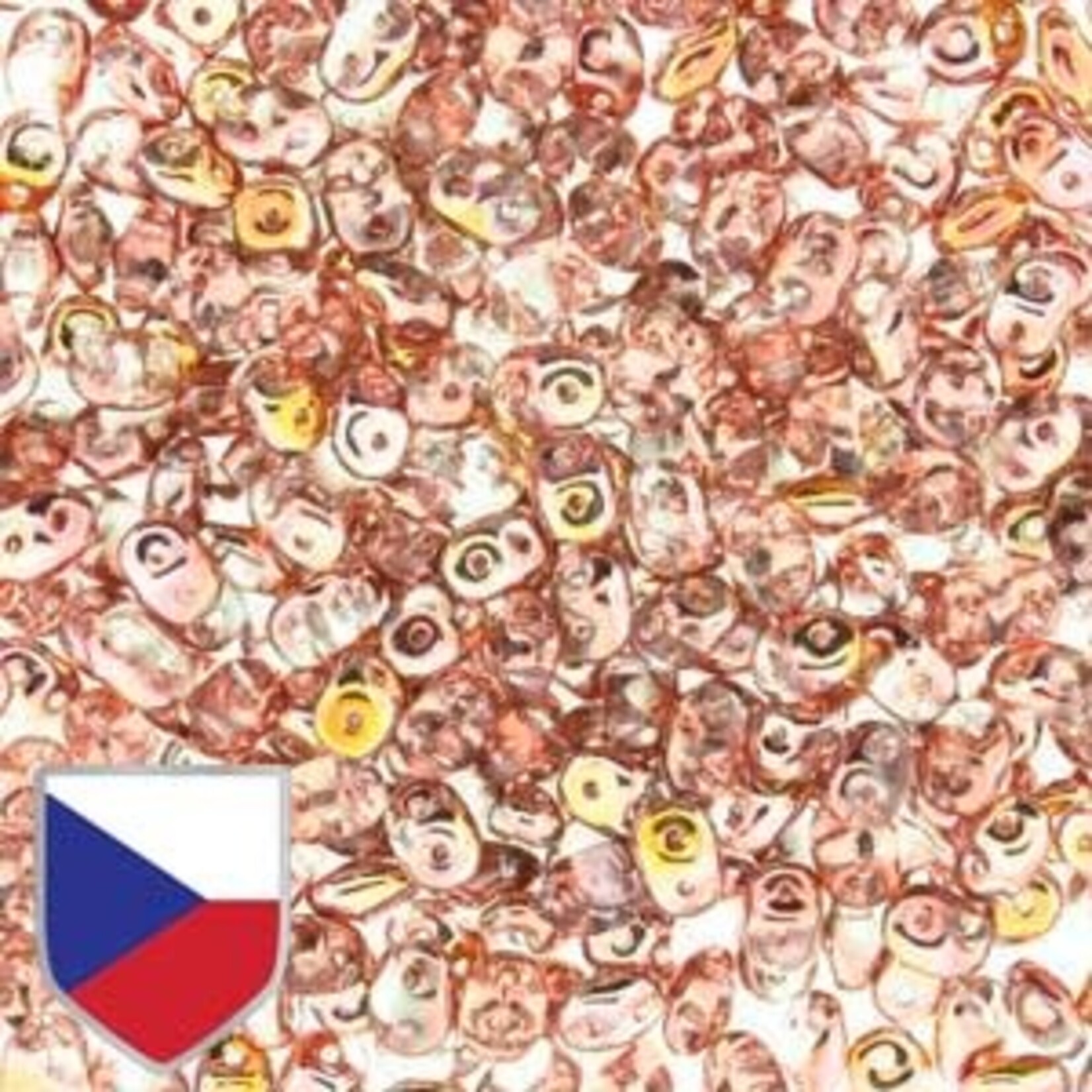 Matubo Superduo Beads Capri Gold w/ Czech Shield Beads - 22.5gm Tube