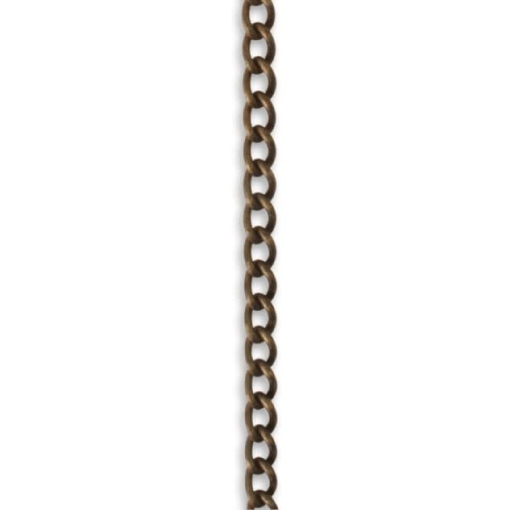 Vintaj Vintaj Brass 3.3mm Curb Chain CH0010
