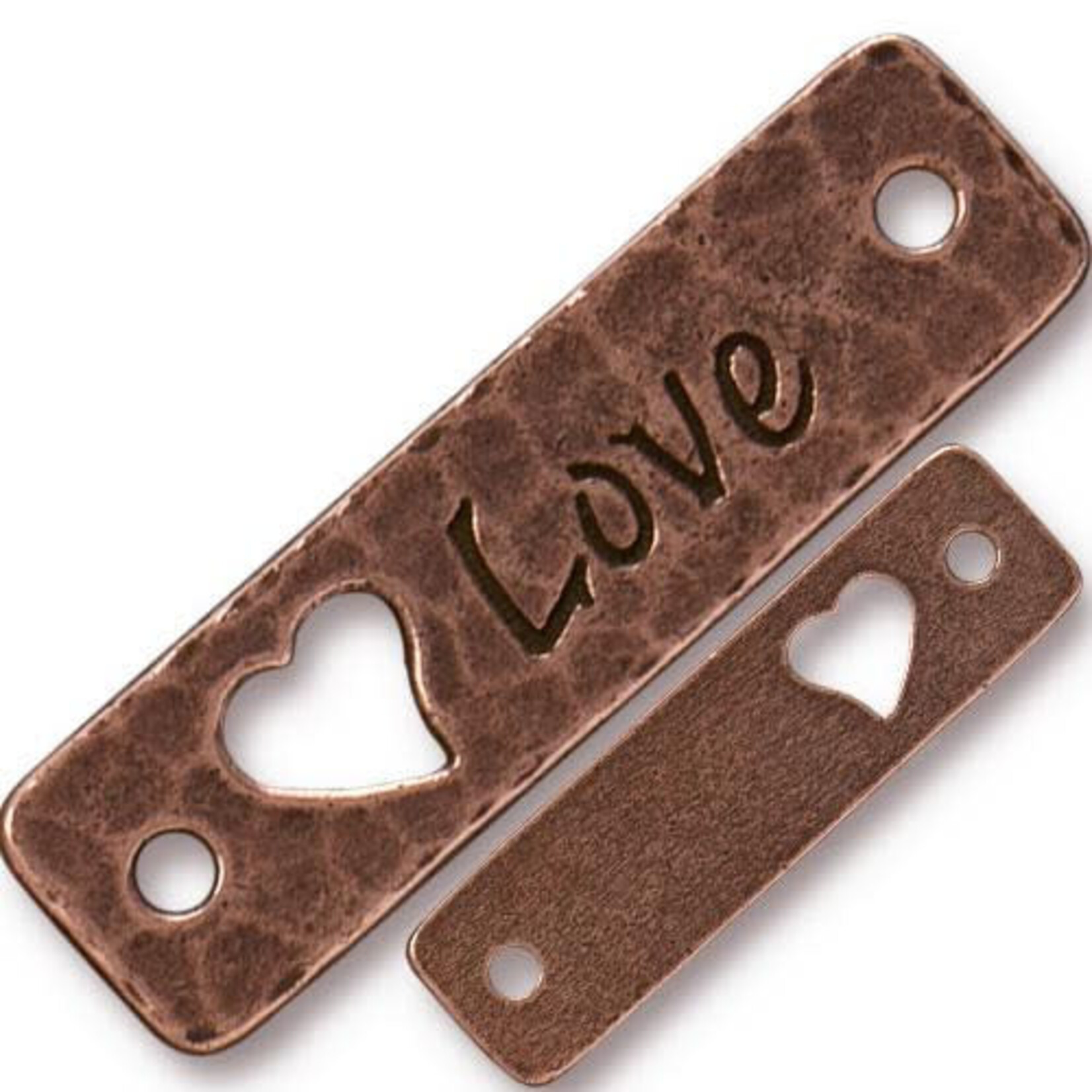 TierraCast Love Connector Link Antique Copper Plated