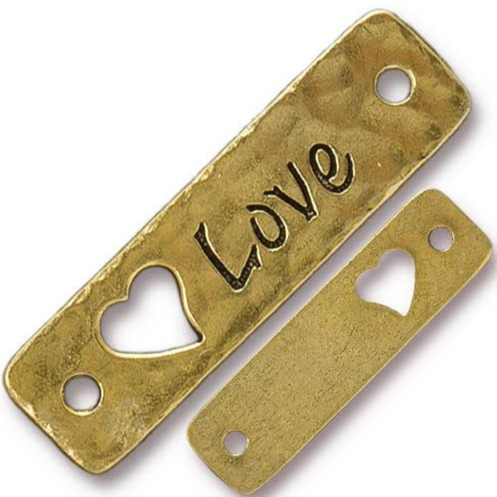 TierraCast Love Link Antique Gold Plated
