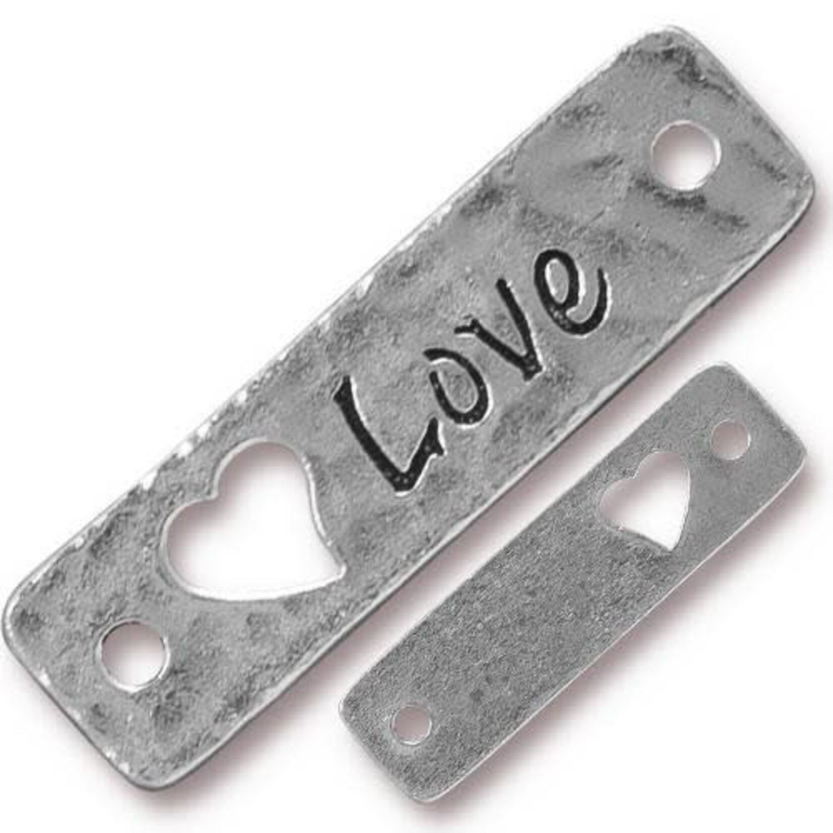 TierraCast Love Link Antique Silver Plated