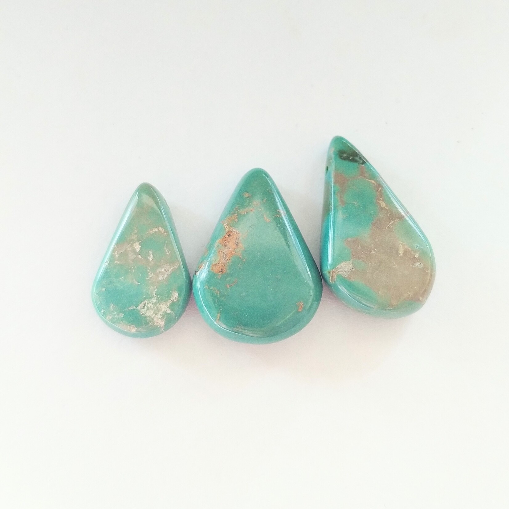 Natural Turquoise Side Drilled Teardrop Bead (Small) from Hubei
