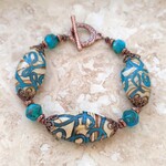 Turquoise Ribbon on Sand Copper Bracelet Kit