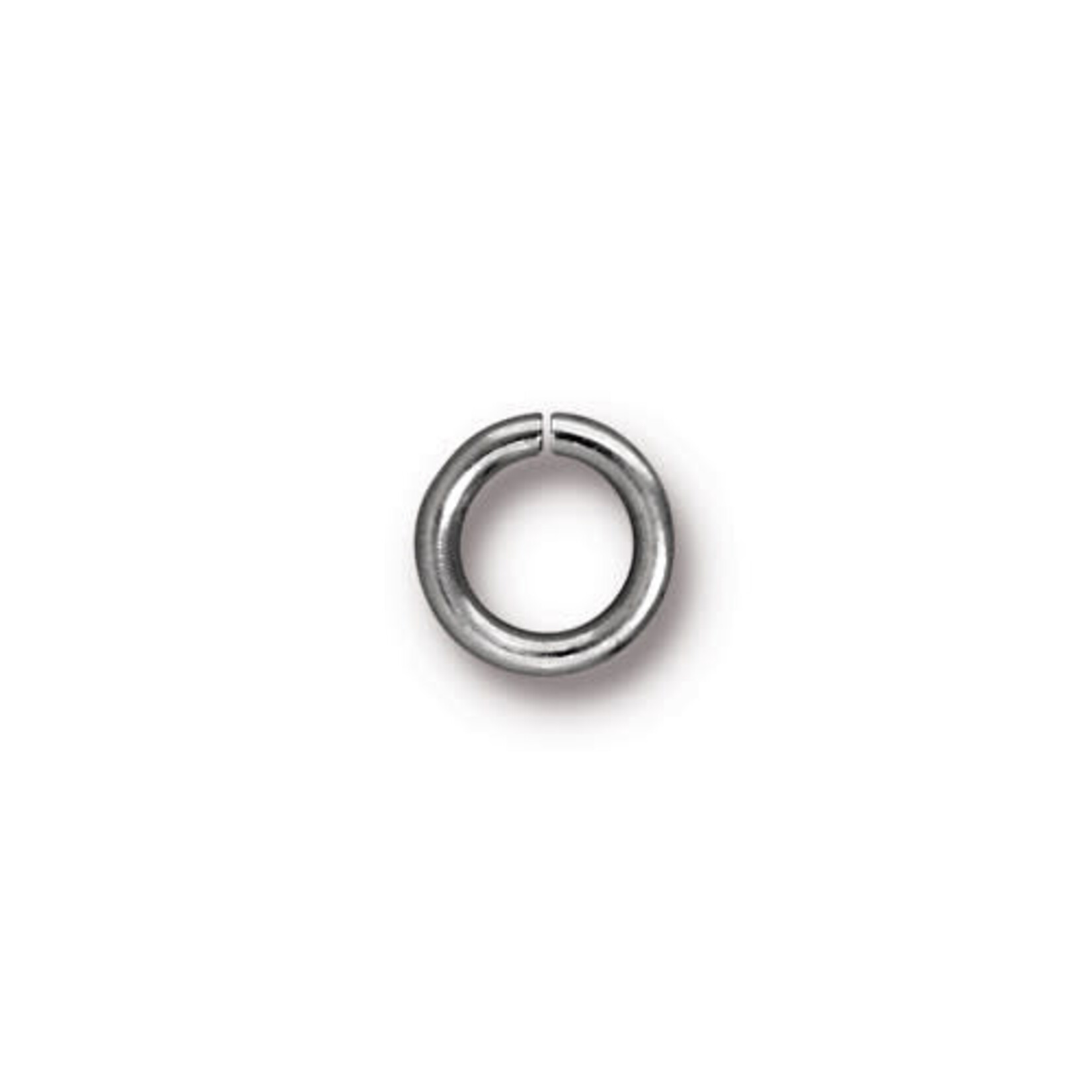 TierraCast Jump Ring 16 Ga Round, 5mm ID 8mm OD - White Bronze Plated - 100 pieces