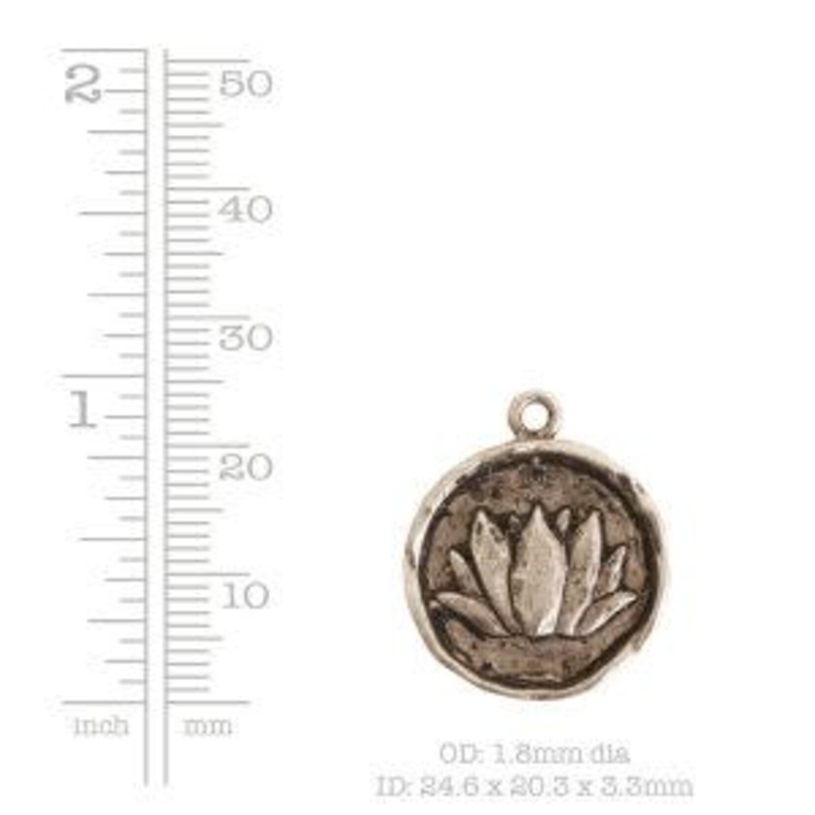 Lotus Silver Plated Charm