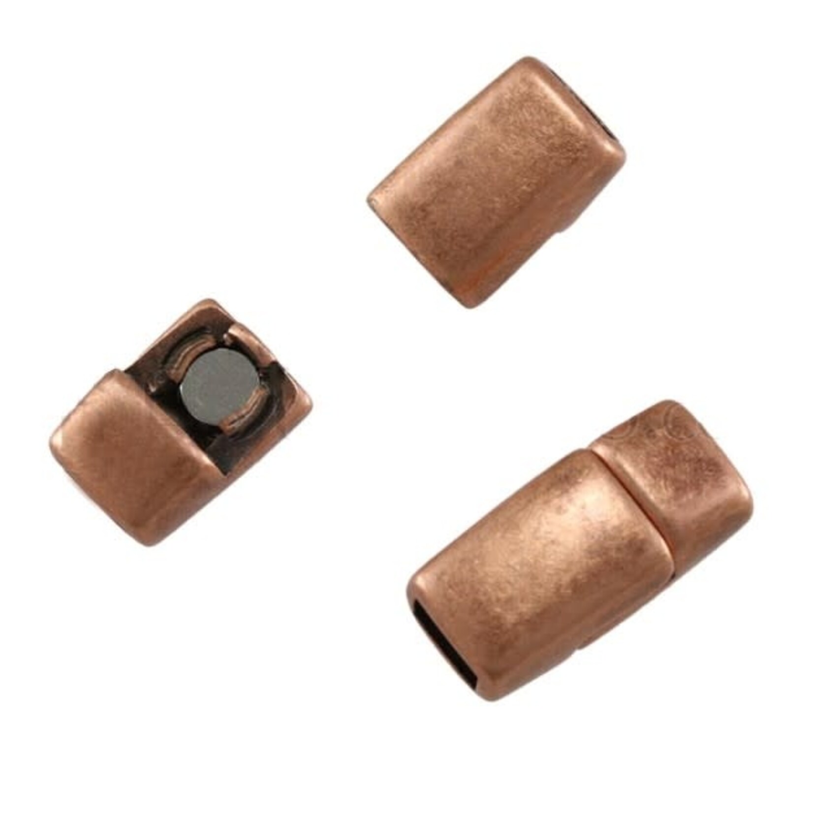 Copper Plated Magnetic Clasp for 5mm Wide Leather
