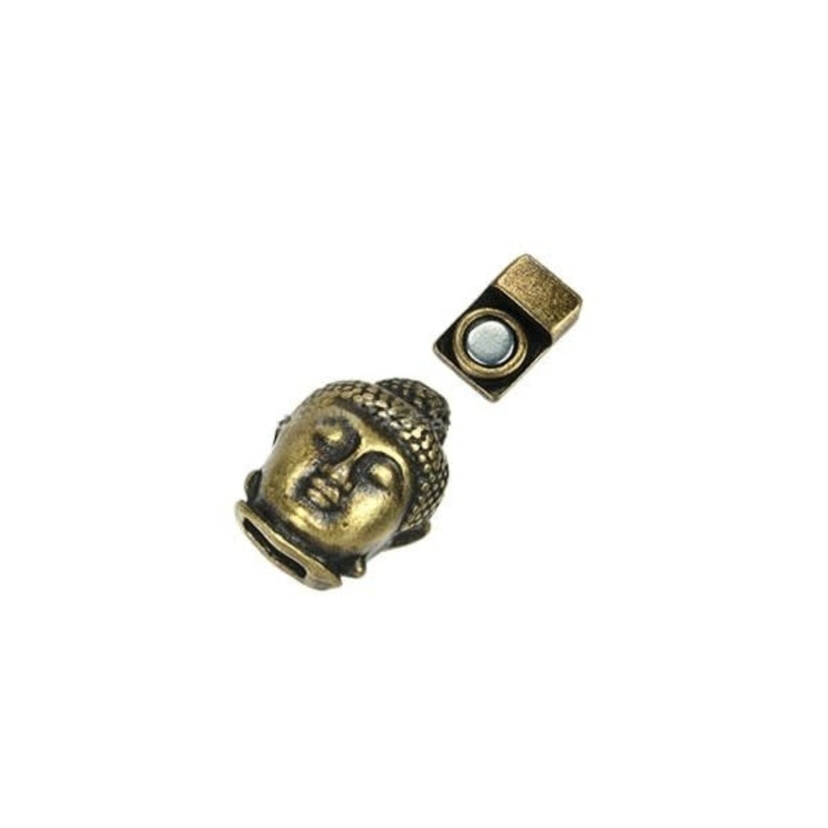 Brass Oxide Buddha 5mm Magnetic Clasp