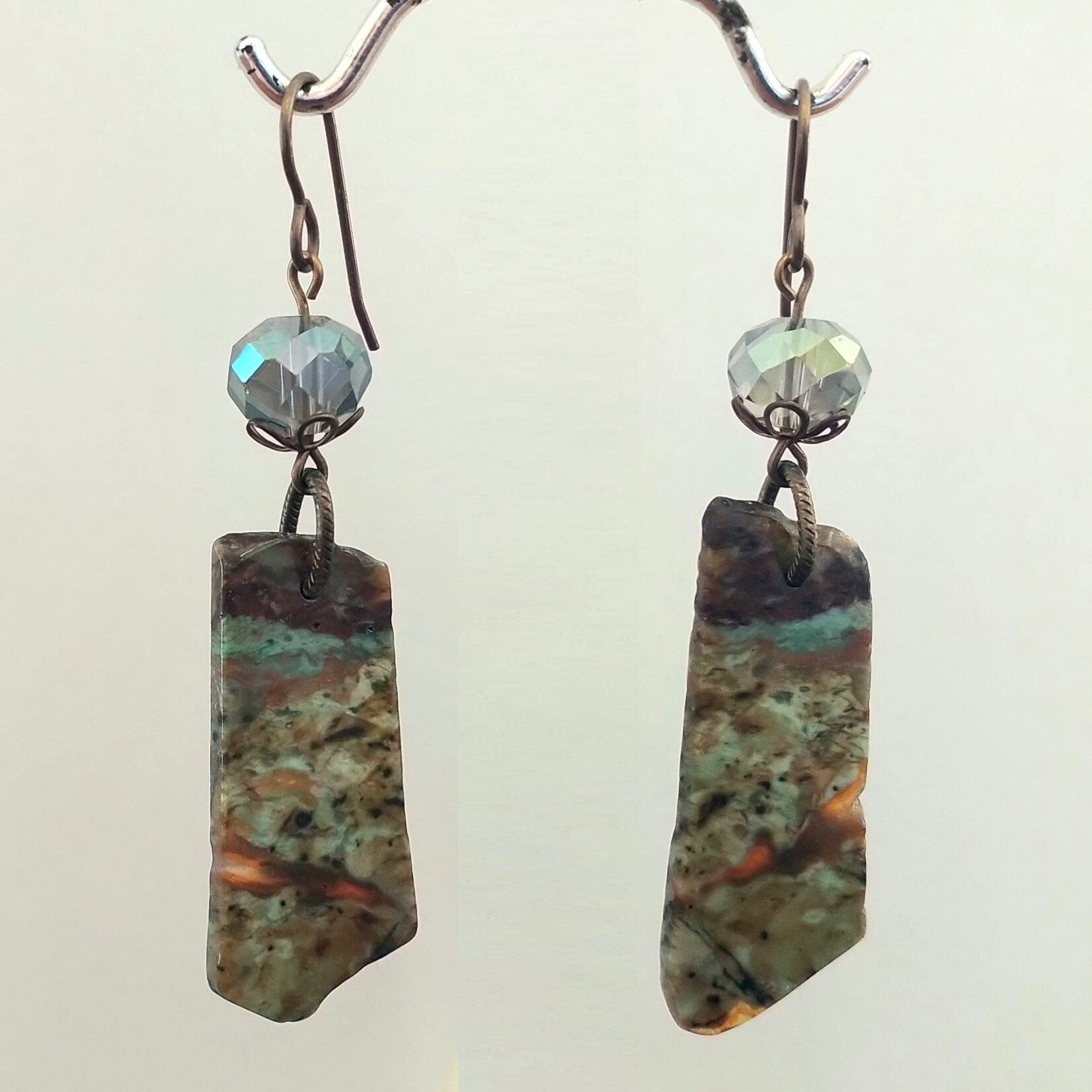 Brazilian Green Opal Earring Pair