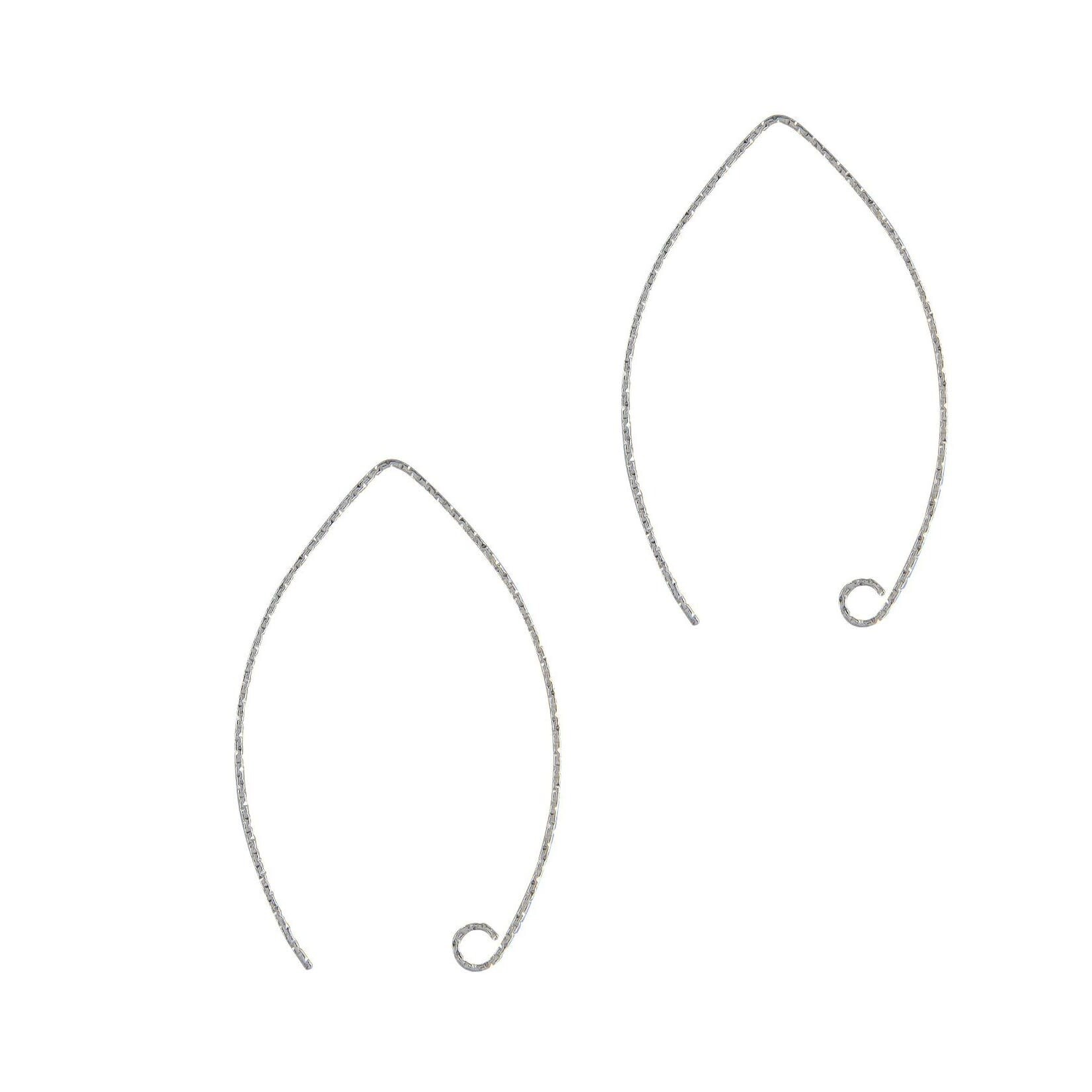 Sterling Silver Sparkle Earwire - Pair