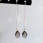 Smoky Quartz Sparkly Earwire Earrings