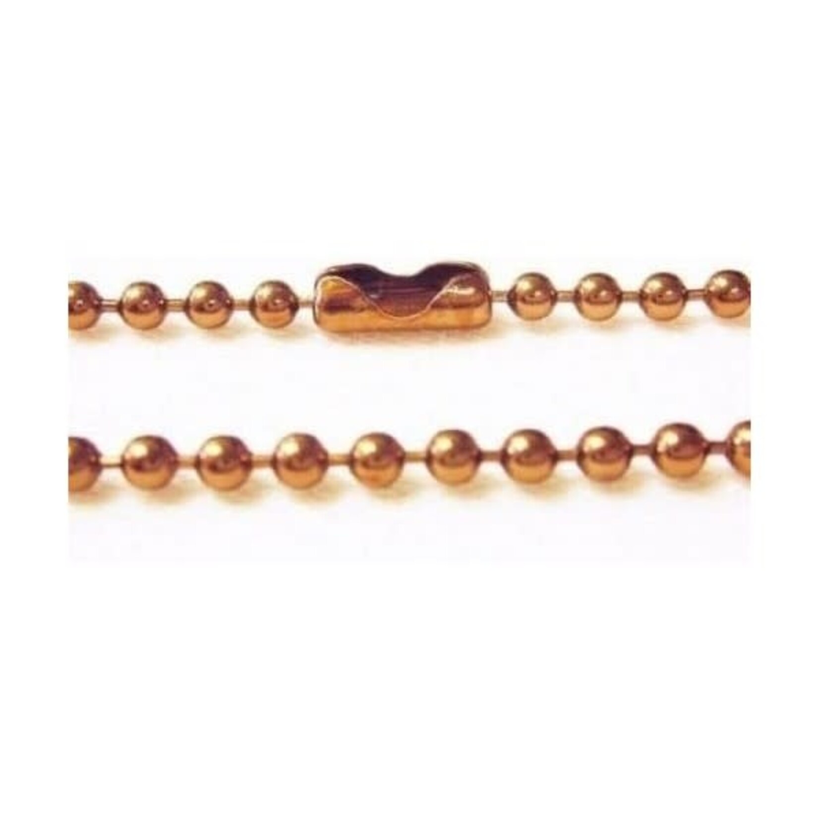 Copper ball chain connector for 2.4mm ball chain