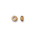 Nugget Large Hole Spacer Bead 5mm Gold Plated - 100 pieces