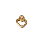 Open Heart Charm - Gold Plated
