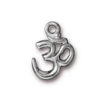 TierraCast Om Charm - Rhodium Plated