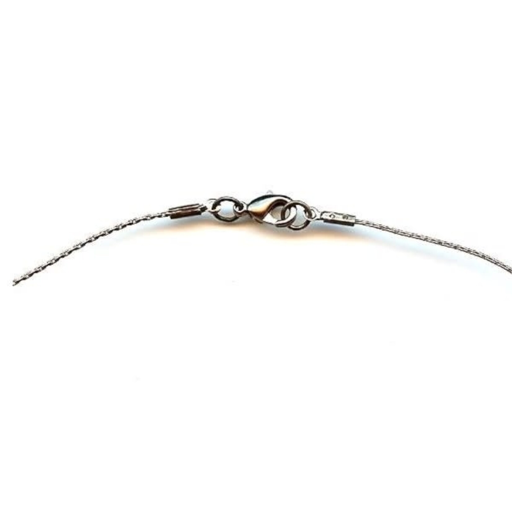 Fold-Over Cord End 1mm Nickel-Free Silver Plated -  20 pieces