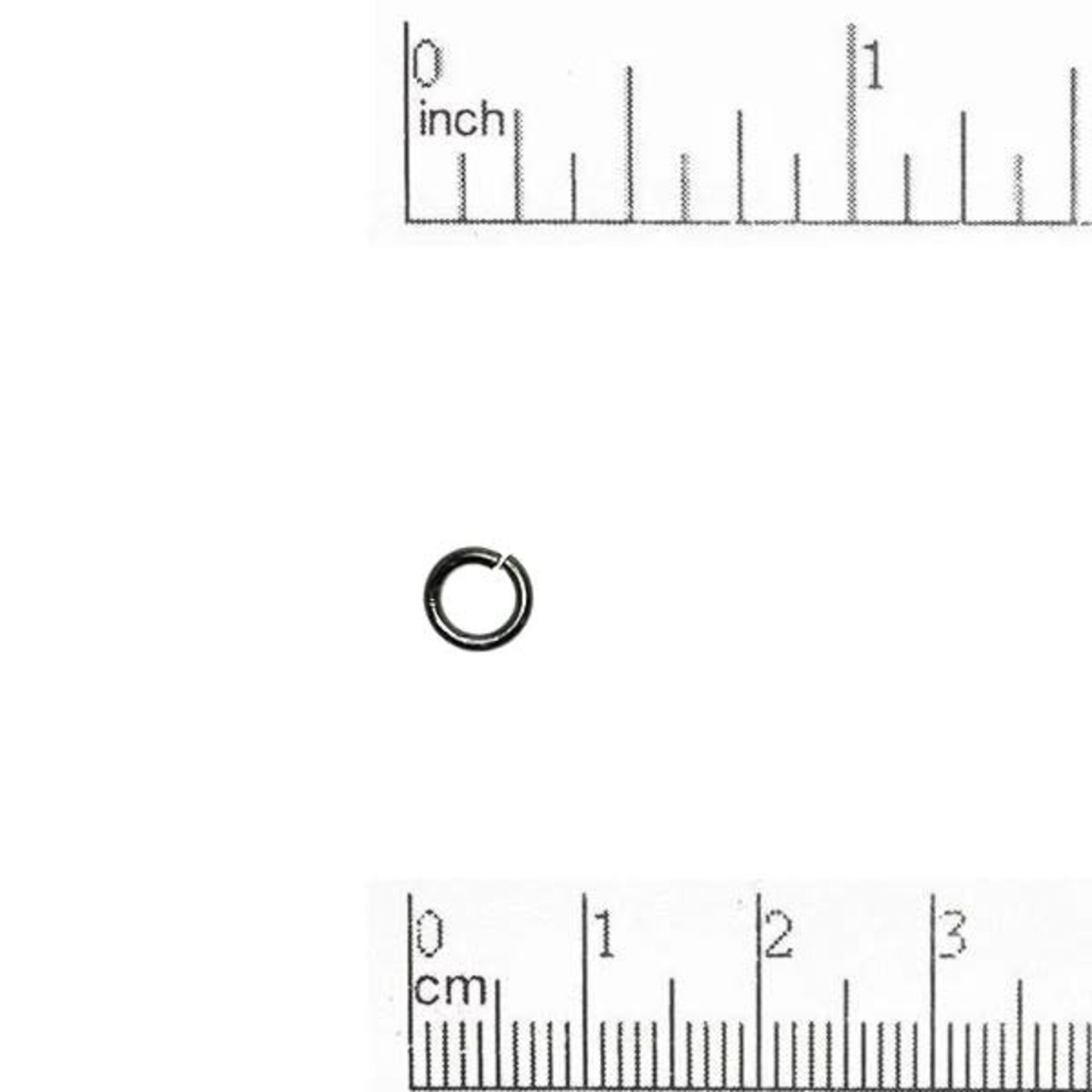 Gun Metal Plated Jump Ring  6mm Nickel-Free - 100 pieces
