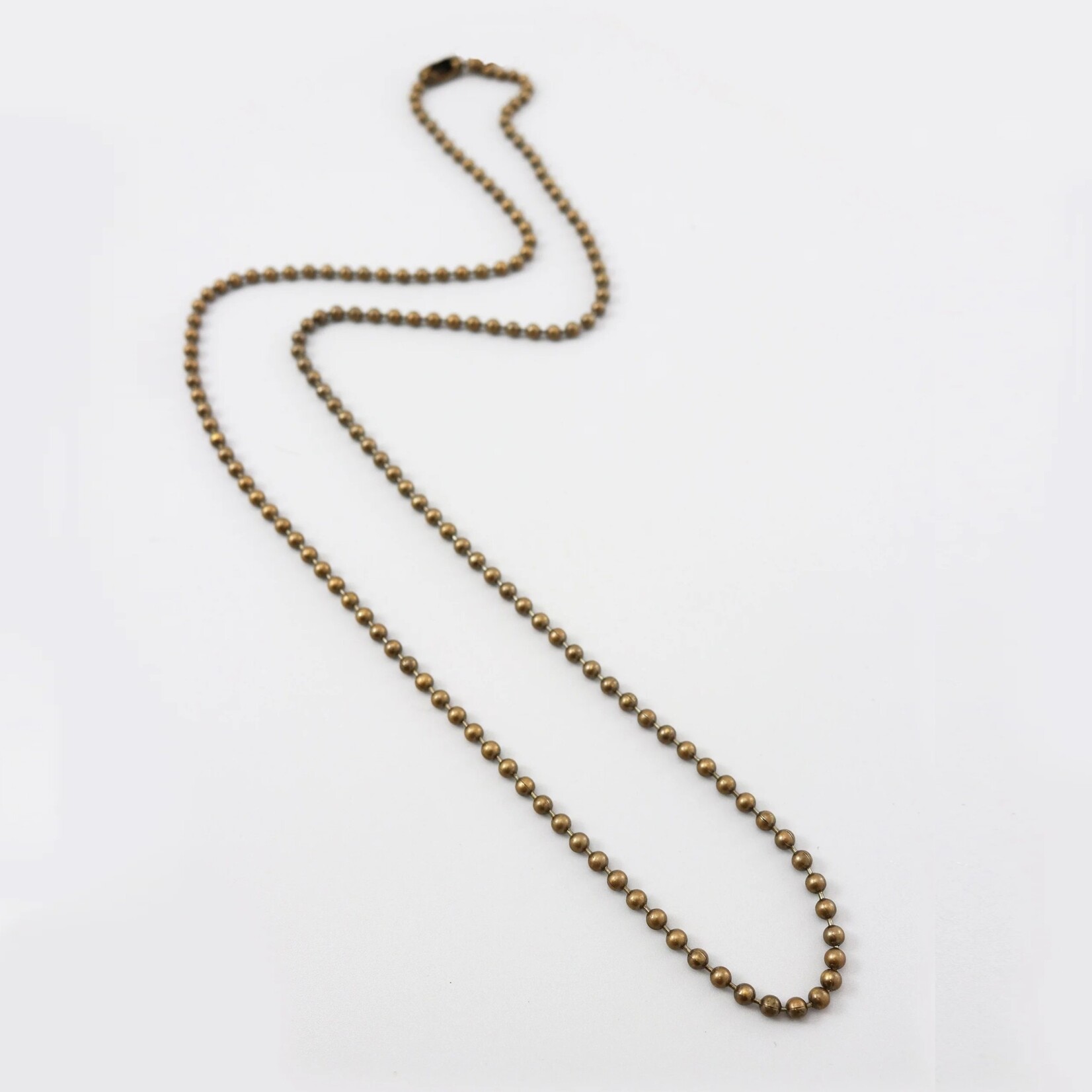 Vintaj Brass Ball Chain Necklace 28" - Ready to Wear