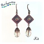 Champagne Teardrop Tile Earring Kit