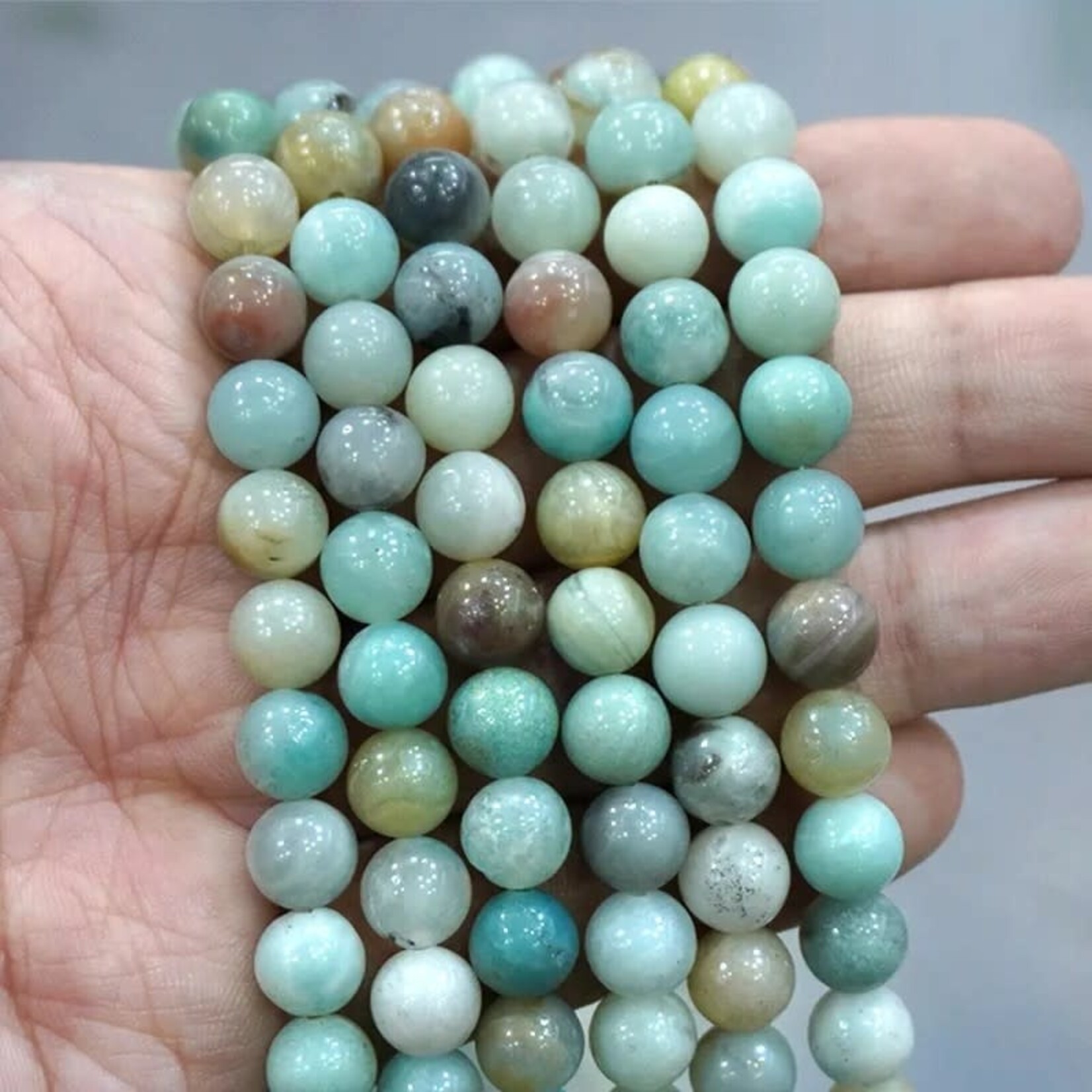 Amazonite  8mm Round Bead Strand