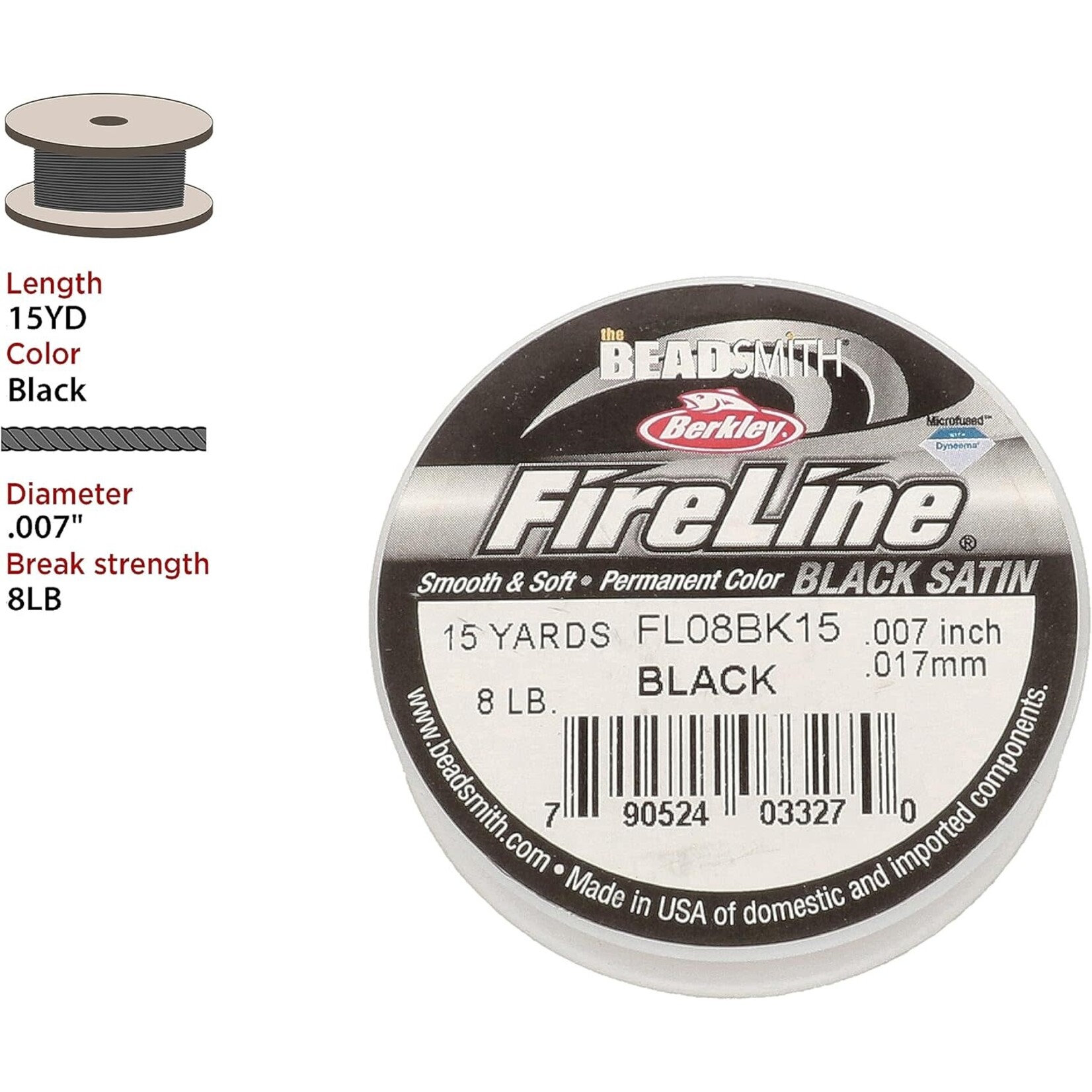 Fireline 8Lbs Black - 15yd Spool