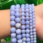 Blue Lace Agate 8mm Round Bead Strand