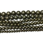 Pyrite  8mm Round AAA+ Bead Strand