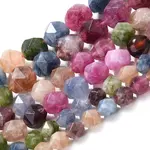 Tourmaline  8mm Multicolored Faceted Bead Strand