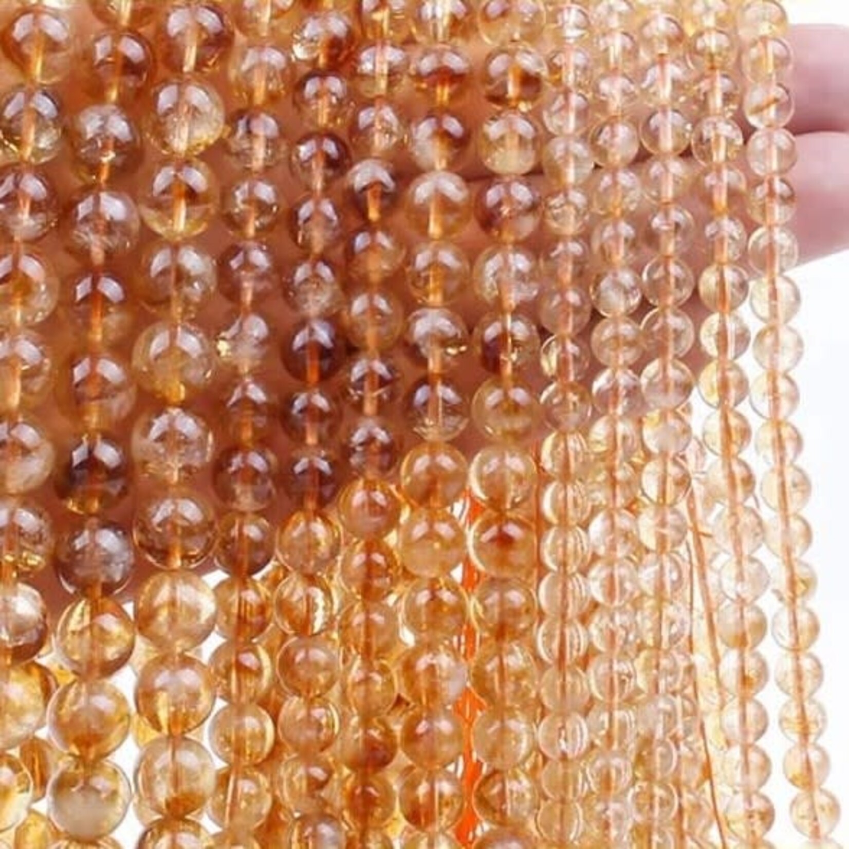 Citrine  8mm Round Bead Strand
