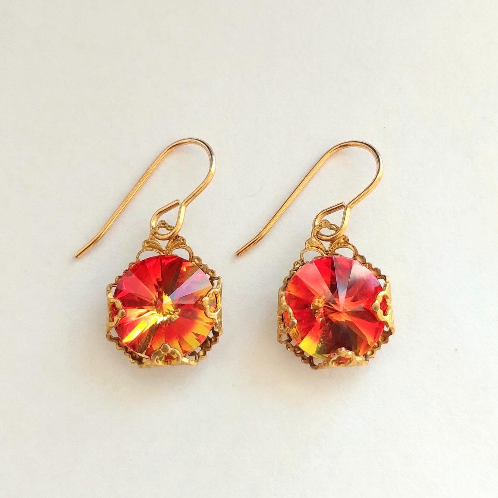 Square Dapped Filigree - Raw Brass