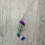 Mosaico Mosaico Crystal Mermaid Sterling Silver Necklace 18"