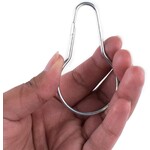Silver Shower Curtain Hook Ring - 50 Pieces