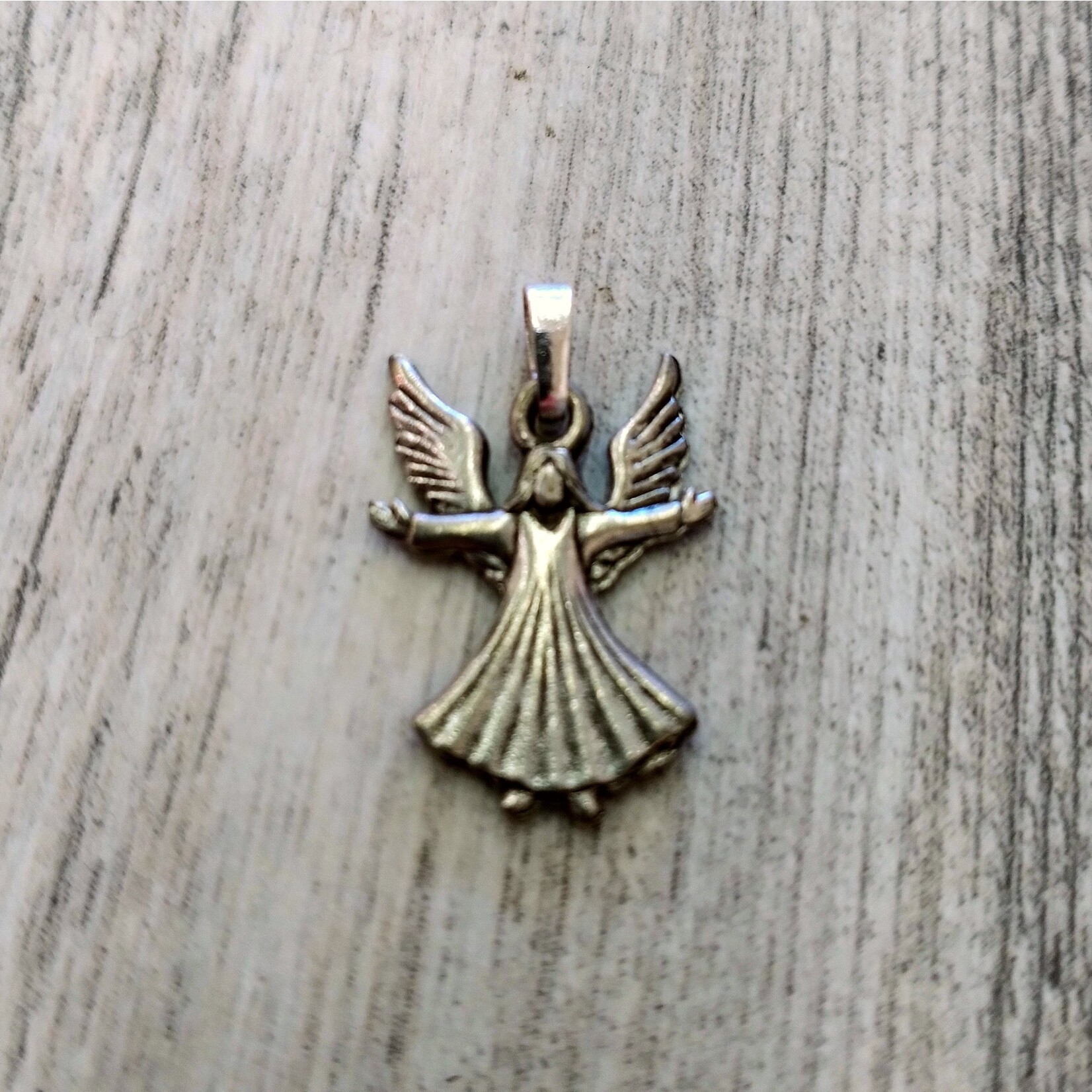 Open Arms Angel Pewter Charm