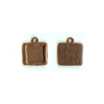 TierraCast Copper Plated 17mm Square Picture Frame Charm
