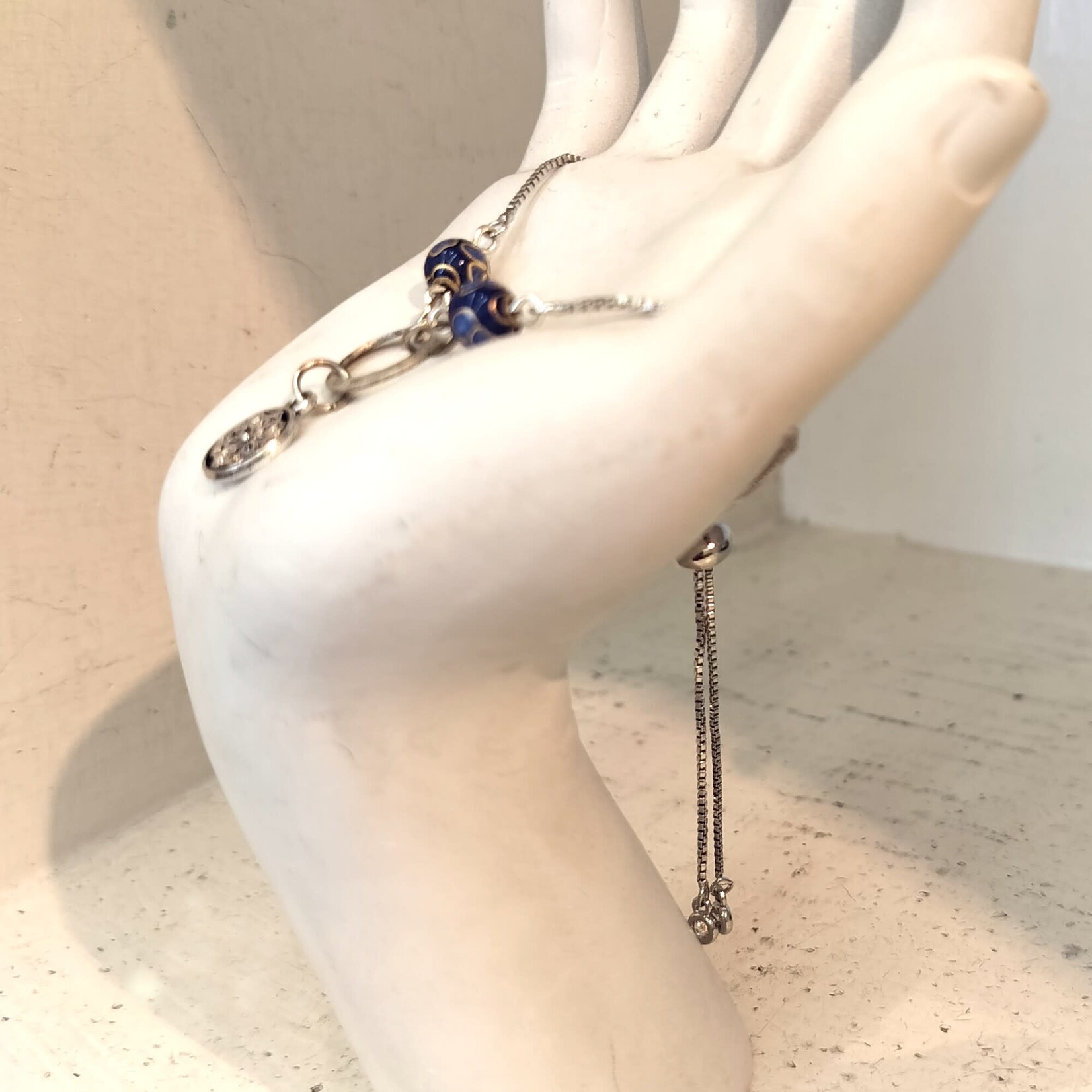 Blue Cloisonne Slider Bracelet Kit