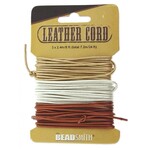 Leather 1.5mm Round Cord Copper Silver Gold - 24ft