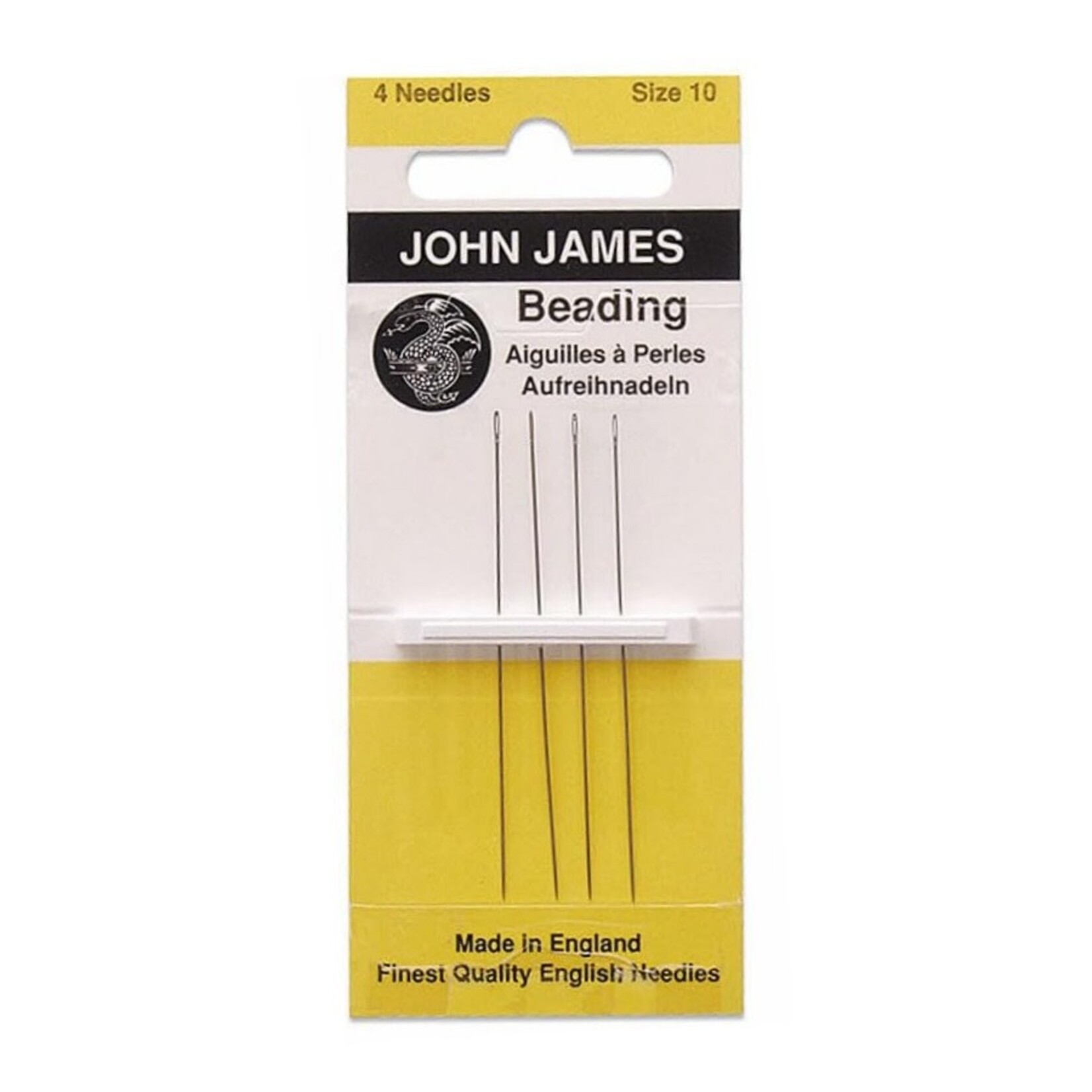 John James Beading Needle Size 10, Pack of 4 - Box of 12 Packs