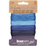 Beadsmith S-Lon TEX210 Blue Colors Mix Card