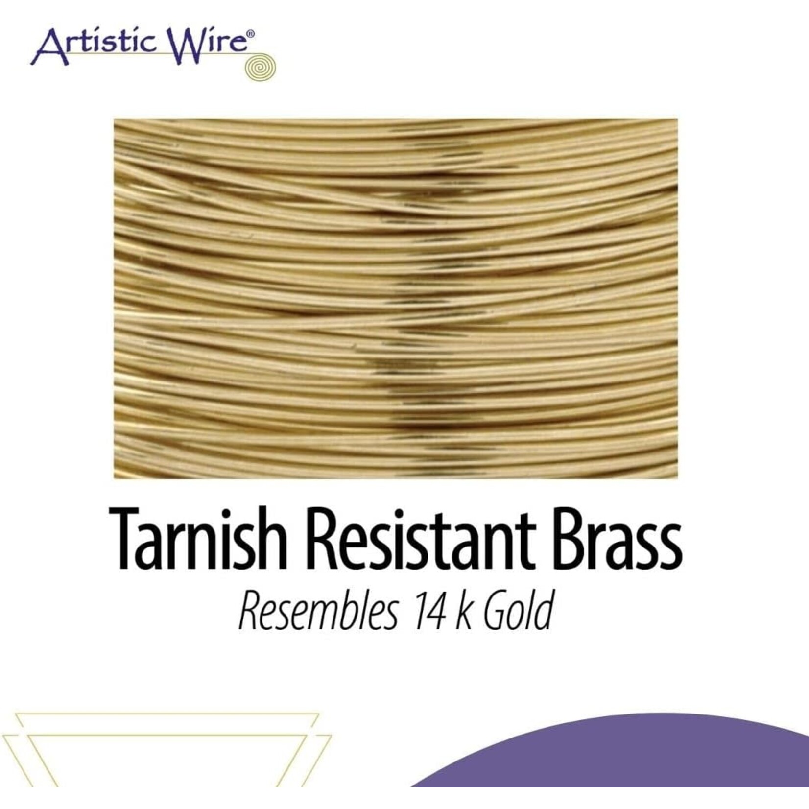 Artistic Wire Artistic Wire Tarnish Resistant Brass, 22 Gauge, 15 Yard Spool
