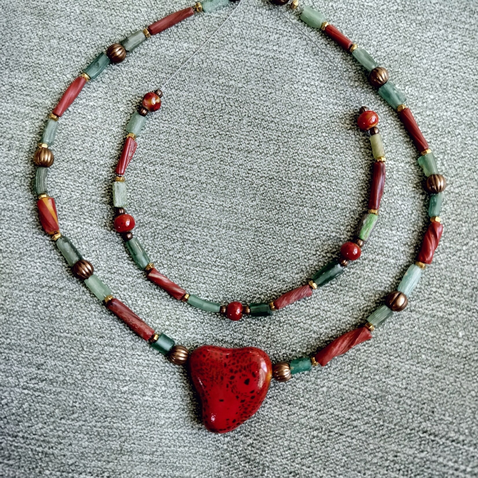 Ancient Glass Bead Strand - Red