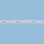 Sterling Silver Figaro 3.5mm Chain - 1"