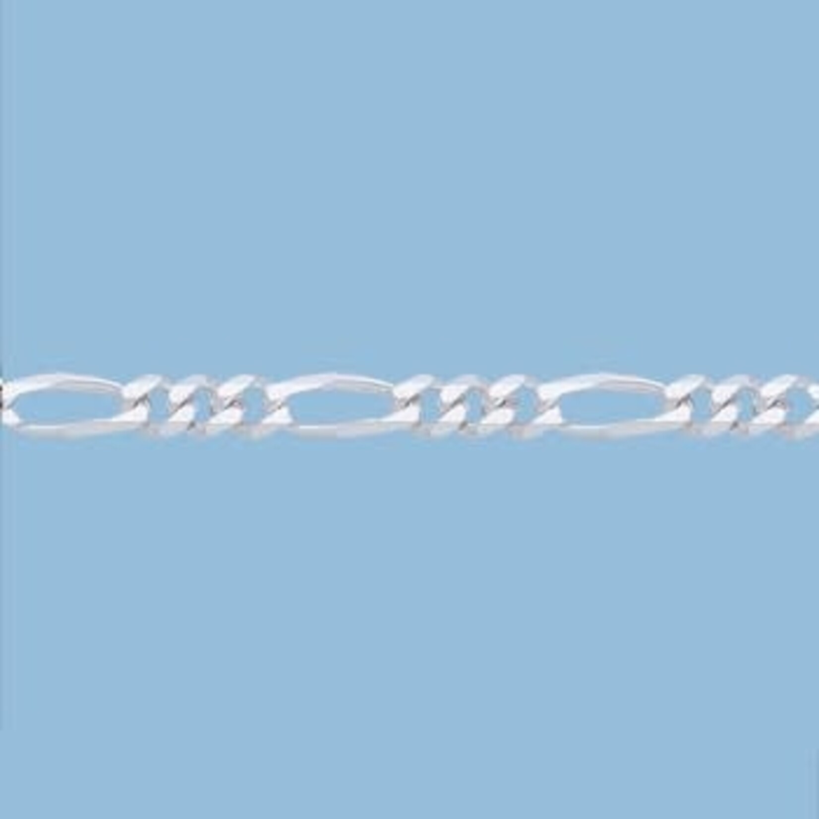 Sterling Silver Figaro 3.5mm Chain - 1"