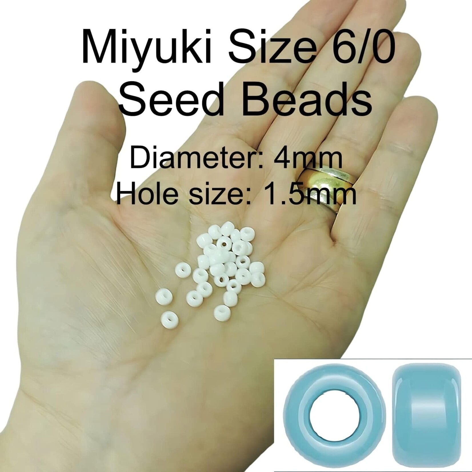 Miyuki Miyuki 6/0 Silver-lined Dyed Pale Yellow AB Seed Beads