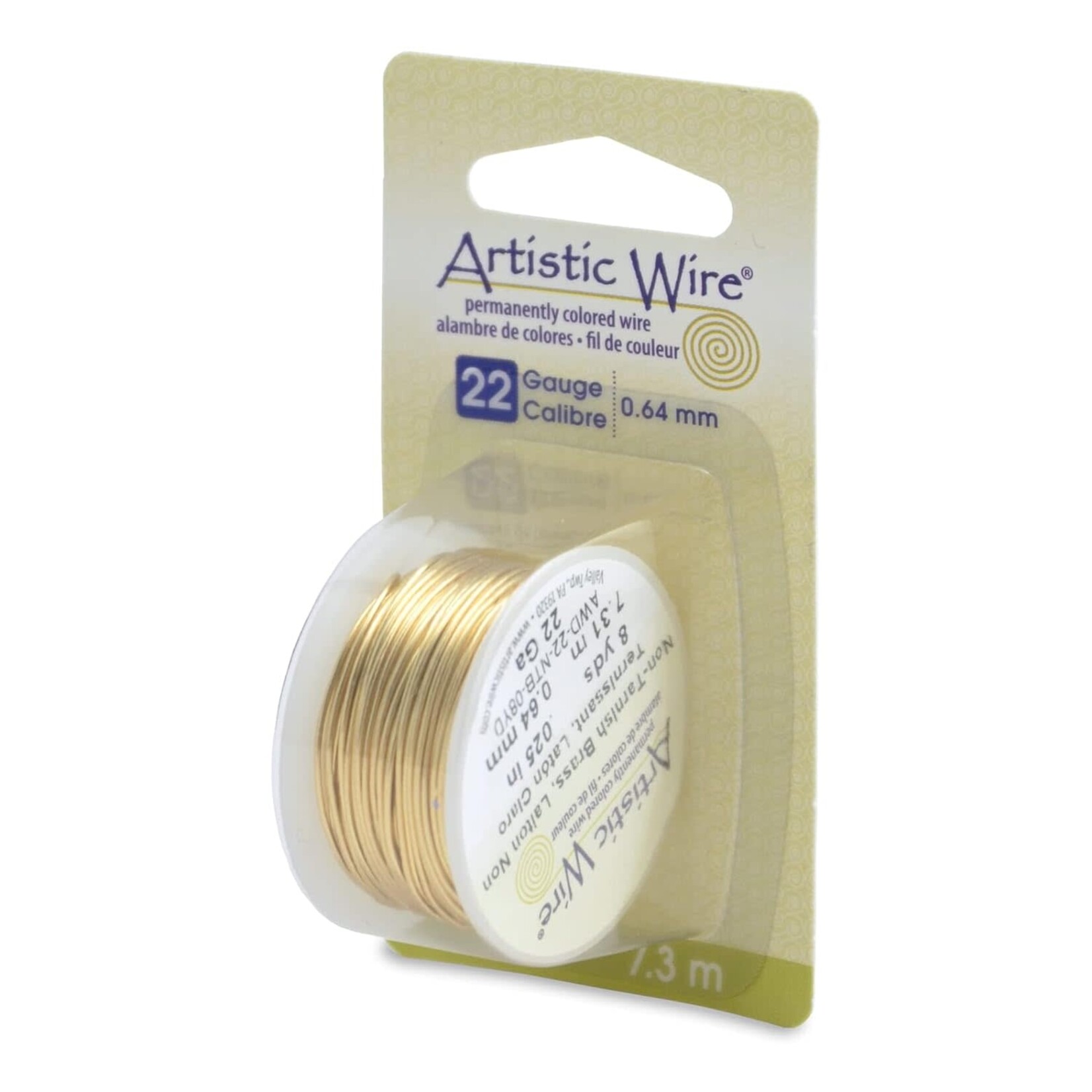 Artistic Wire Artistic Wire Tarnish Resistant Brass, 22 Gauge, 8 Yard Spool