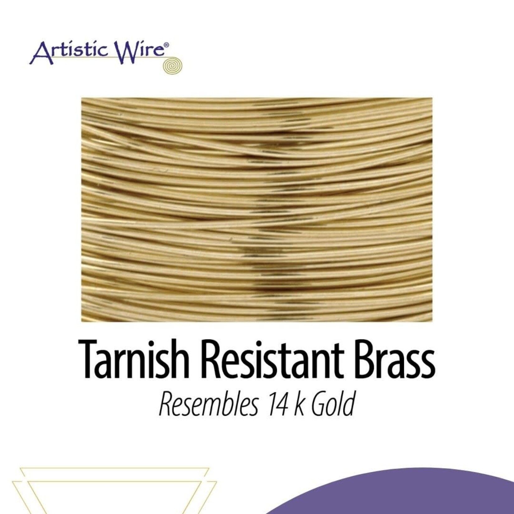 Artistic Wire Artistic Wire Tarnish Resistant Brass, 22 Gauge, 8 Yard Spool