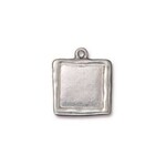 Tierracast Rhodium Plated 25x22mm Square Picture Frame Charm