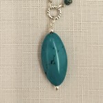 Turquoise Magnesite 30x15mm Oval Bead